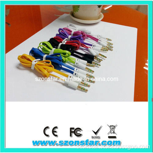 Flat 3.5mm Male to Male Stereo Audio Cable